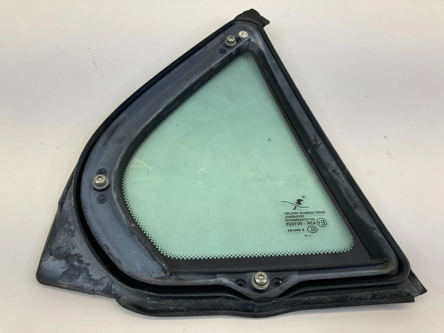 03-11 SAAB 9-3 REAR LEFT DRIVER SIDE DOOR VENT WINDOW QUARTER GLASS 12804489 OEM