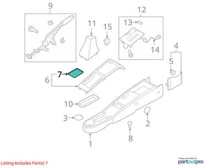 2009-2011 CHEVROLET AVEO5 CENTER CONSOLE FLOOR STORAGE TRAY MAT 96966772 OEM