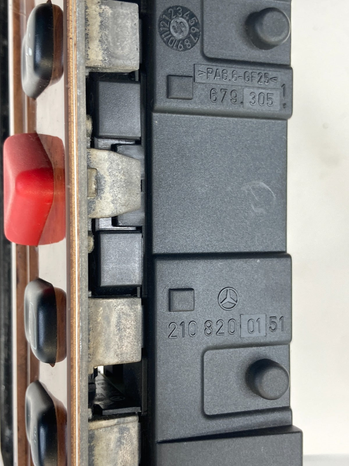 98-02 Mercedes-Benz E430 Hazard Door Lock Switch Control Panel 210-820-01-51 OEM