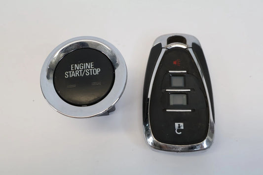 2016-2019 CHEVY CRUZE ENGINE START IGNITION SWITCH BUTTON W KEYFOB 13409819 OEM