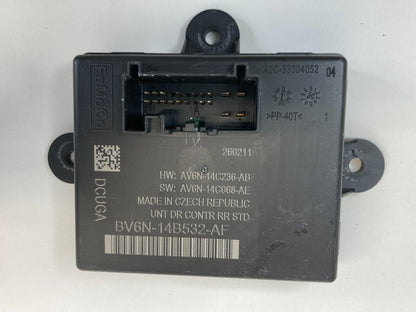 2012-2014 Ford Focus Rear Left Driver Door Control Module Unit BV6N14B532AF OEM