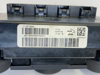 2007-2009 PONTIAC TORRENT A/C TEMPERATURE SWITCH CLIMATE CONTROL PANEL 25775620