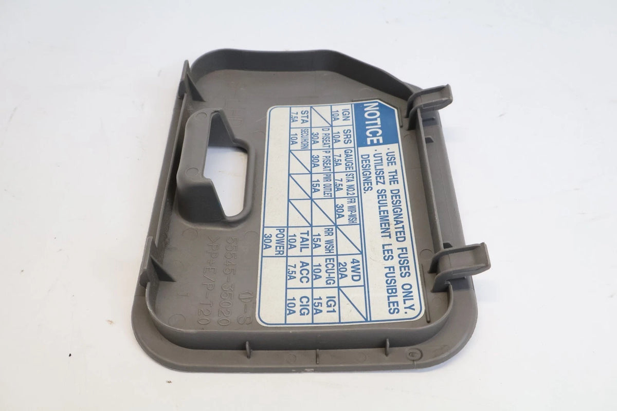 2003-2009 TOYOTA 4RUNNER DASH LOWER FUSE BOX COVER LID TRIM BEZEL 55545-35020