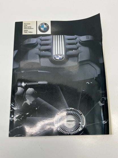 2002 02 BMW 745I OWNER'S MANUAL & QUICK REFERENCE CARD W/ CASE SET OEM