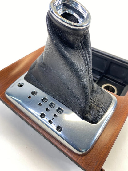 2006-2008 INFINITI M35 AUTO TRANS CENTER CONSOLE SHIFT SHIFTER BOOT & BEZEL WOOD