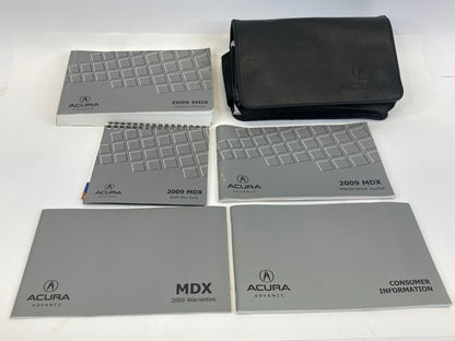 2009 Acura MDX Owners Manual Warranty Information Maintenance Guide Set w/ Case