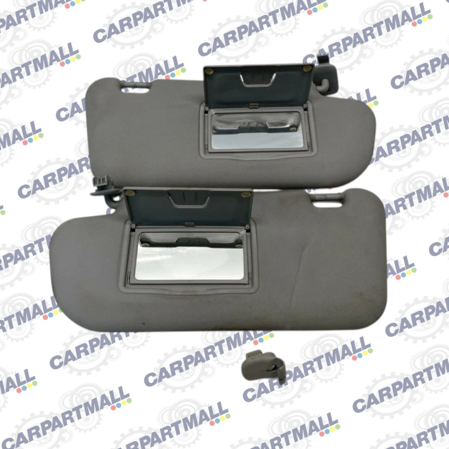 2004-2008 Mazda3 Mazda 3 SEDAN Left & Right Sunvisor Sun Visor Pair Set Gray OEM