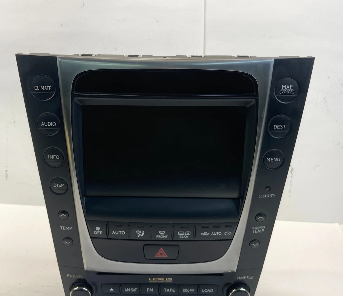 2008 2009 LEXUS GS300 RADIO AM/FM NAVIGATION DISPLAY SCREEN HVAC CLIMATE CONTROL