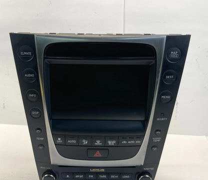 2008 2009 LEXUS GS300 RADIO AM/FM NAVIGATION DISPLAY SCREEN HVAC CLIMATE CONTROL