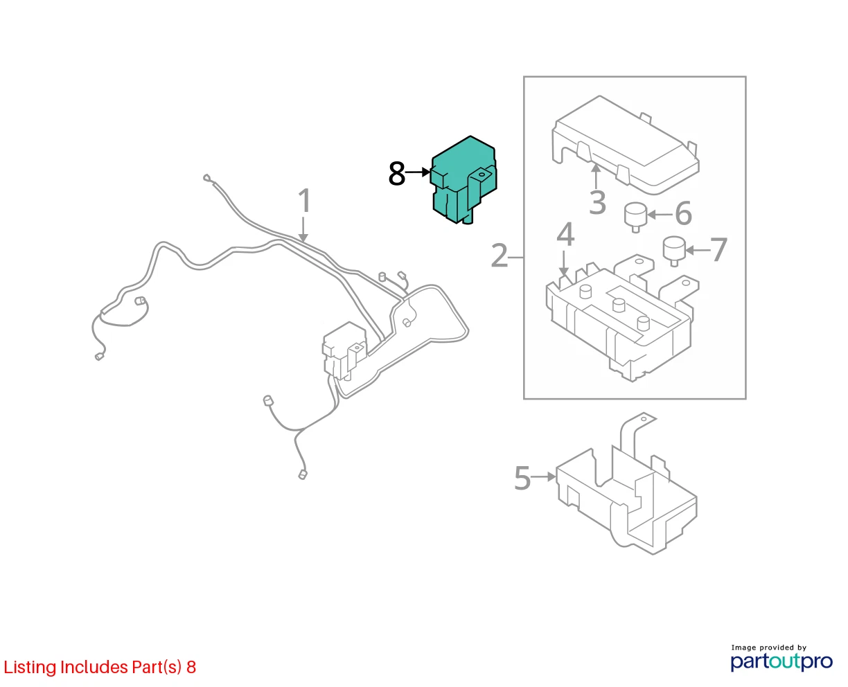 2006-2010 HYUNDAI AZERA 3.8L V6 AT FRONT FUSE BOX JUNCTION BLOCK 91950-3L700 OEM