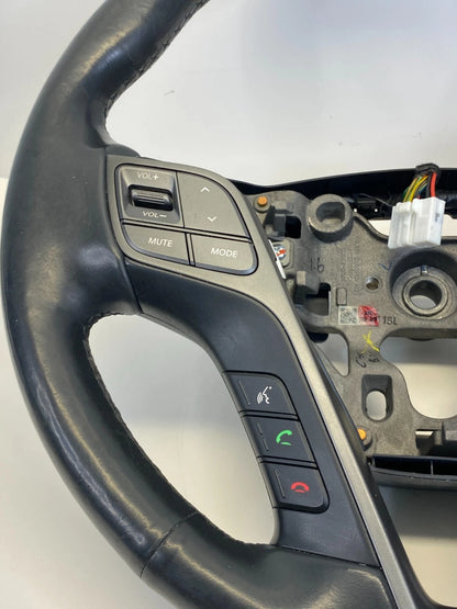 13-18 HYUNDAI SANTA FE SPORT STEERING WHEEL BLACK LEATHER OEM 56130-2W000 OEM