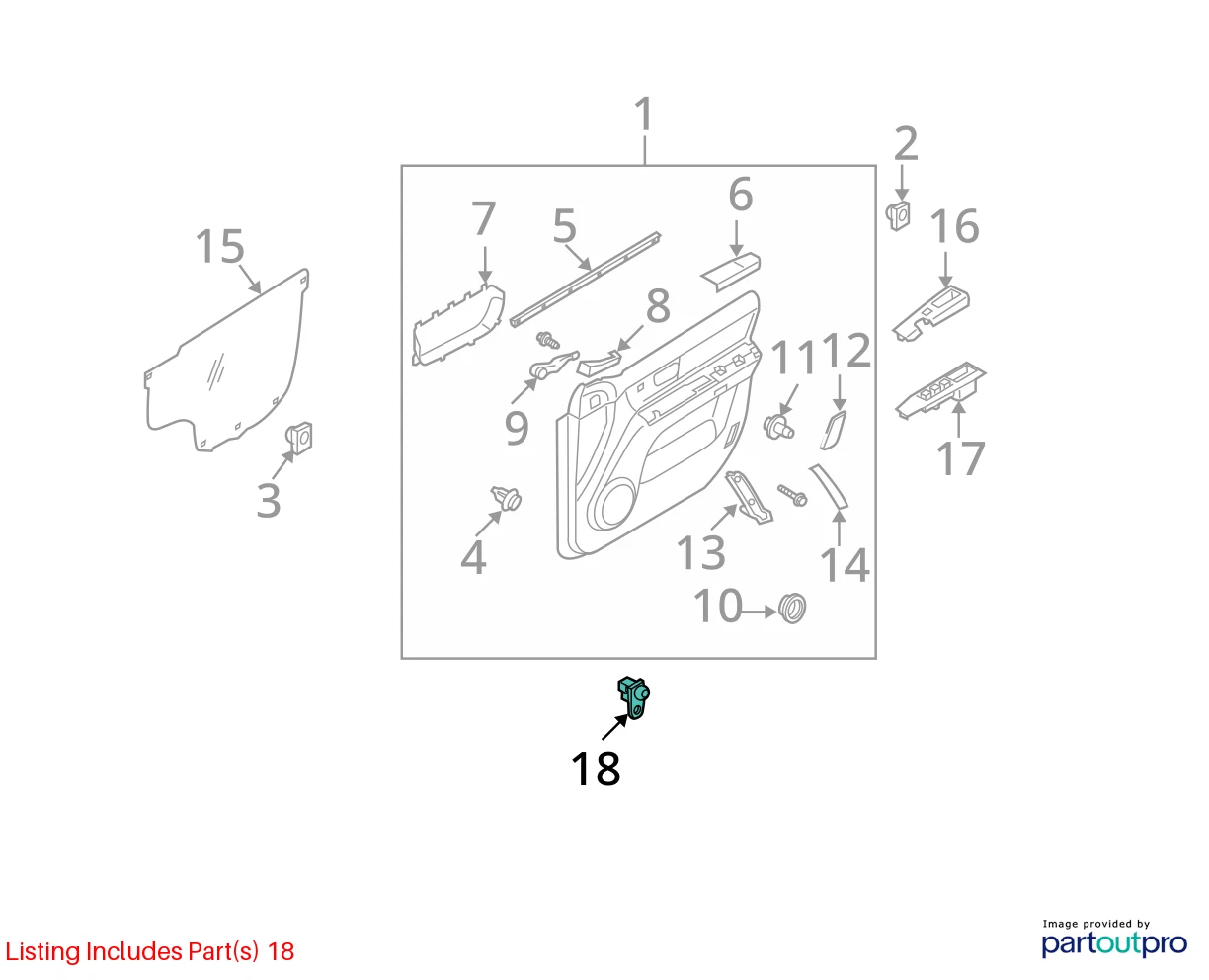 2004-2009 KIA SPECTRA 06-09 SPECTRA5 FRONT LEFT DOOR JAMB AJAR BUTTON SWITCH OEM