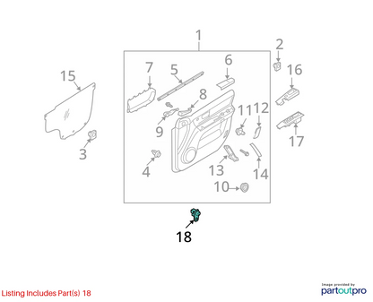 2004-2009 KIA SPECTRA 06-09 SPECTRA5 FRONT LEFT DOOR JAMB AJAR BUTTON SWITCH OEM