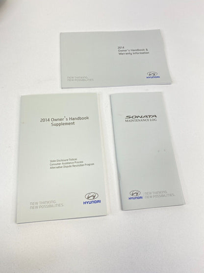 2014 Hyundai Sonata Owner's Manual Maintenace Handbook Supplement Book w/ Case