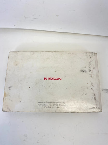 2005 05 NISSAN ARMADA OWNERS OWNER'S MANUAL OEM FACTORY