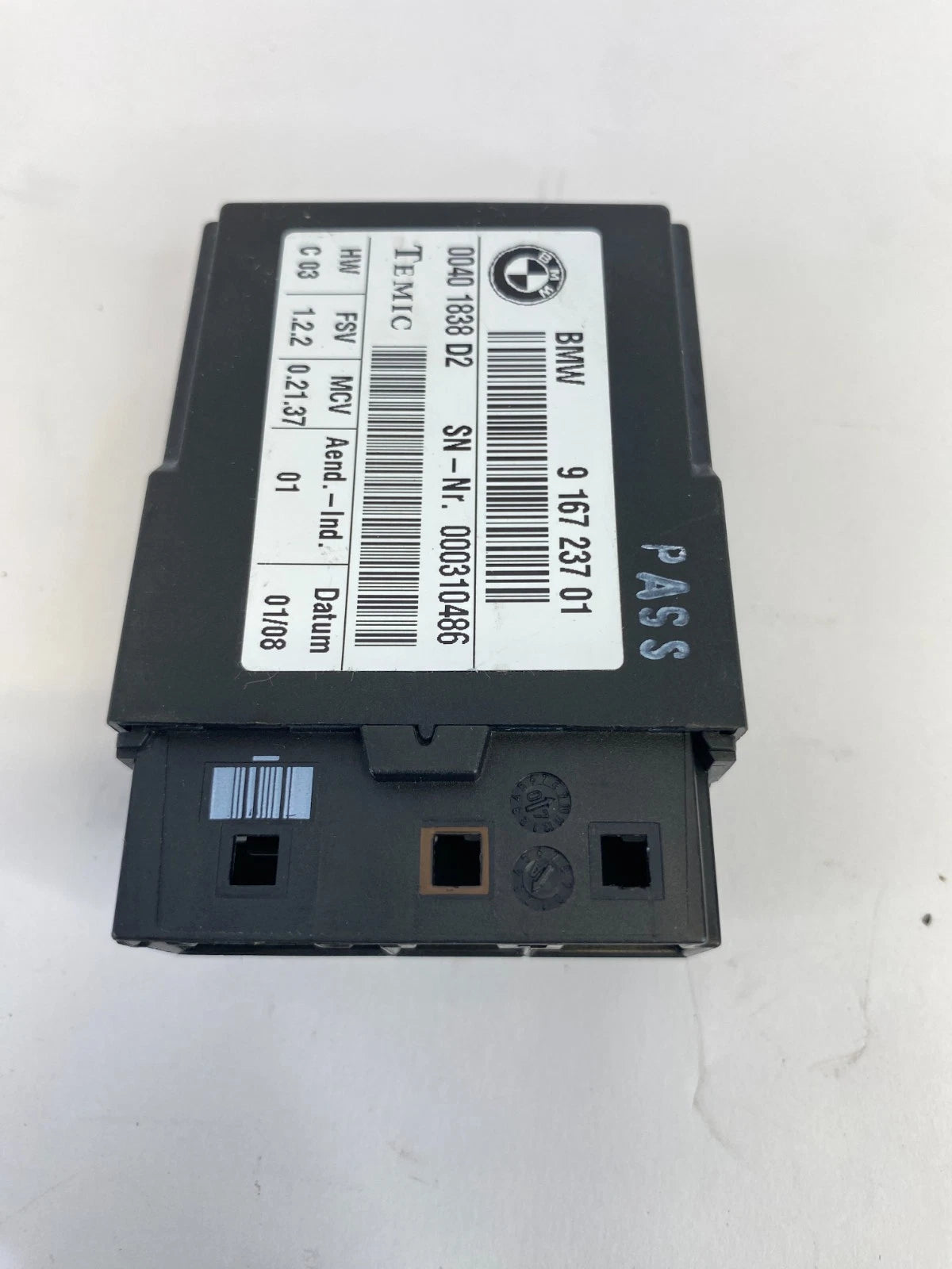 2007 2008 BMW 335XI 2007-2010 335I REAR SEAT BELT CONTROL MODULE 9-167-237-01