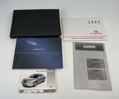 2005 Kia Amanti 3.5L V6 A/T Sedan Owner's Manual Warranty Guide Book w/ Case OEM