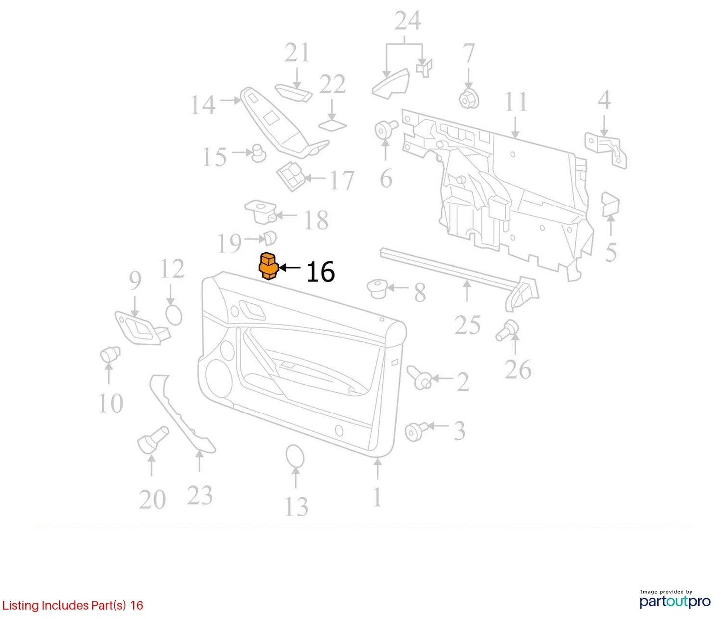 05-10 PONTIAC G6 SDN REAR LEFT SIDE BACK DOOR POWER WINDOW SWITCH 22626533 OEM