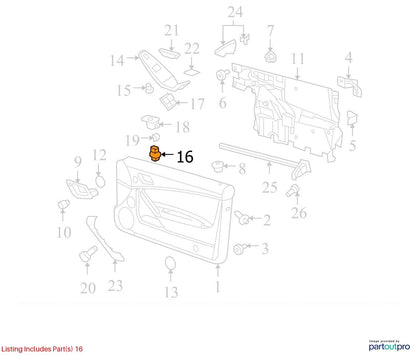 05-10 PONTIAC G6 SDN REAR LEFT SIDE BACK DOOR POWER WINDOW SWITCH 22626533 OEM