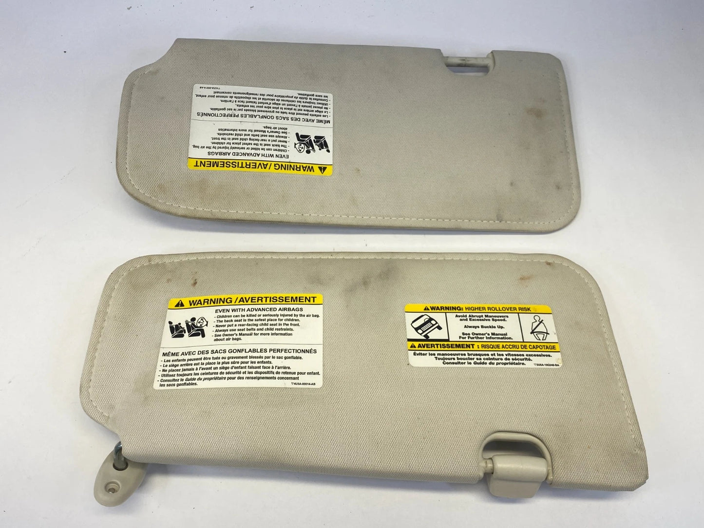 2008 2009 FORD ESCAPE MERCURY MARINER SUN VISOR SUNVISOR SET LEFT & RIGHT
