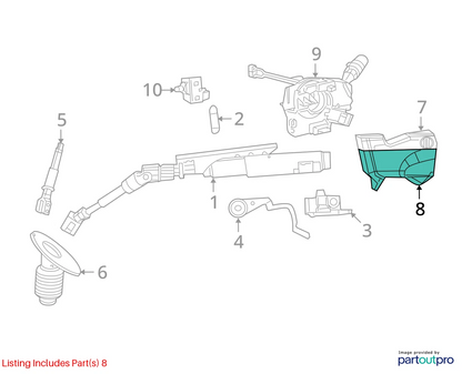 08-10 CHRYSLER TOWN & COUNTRY STEERING COLUMN UPPER & LOWER COVER 1GZ32BD5AA OEM