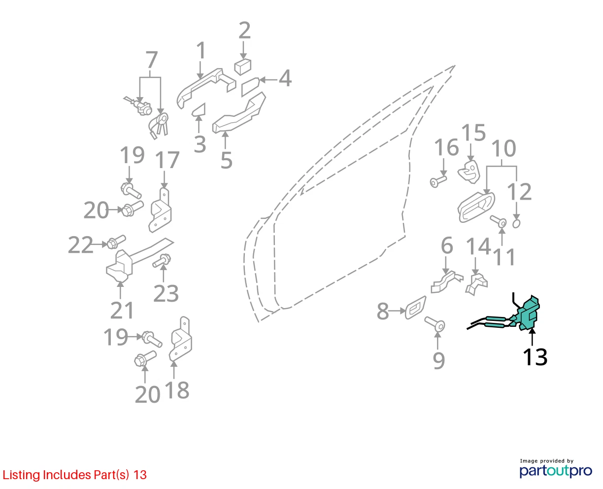 2006-2010 HYUNDAI ELANTRA SDN FRONT RIGHT PASSENGER DOOR LOCK LATCH 81320-2H040