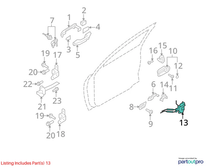 2006-2010 HYUNDAI ELANTRA SDN FRONT RIGHT PASSENGER DOOR LOCK LATCH 81320-2H040