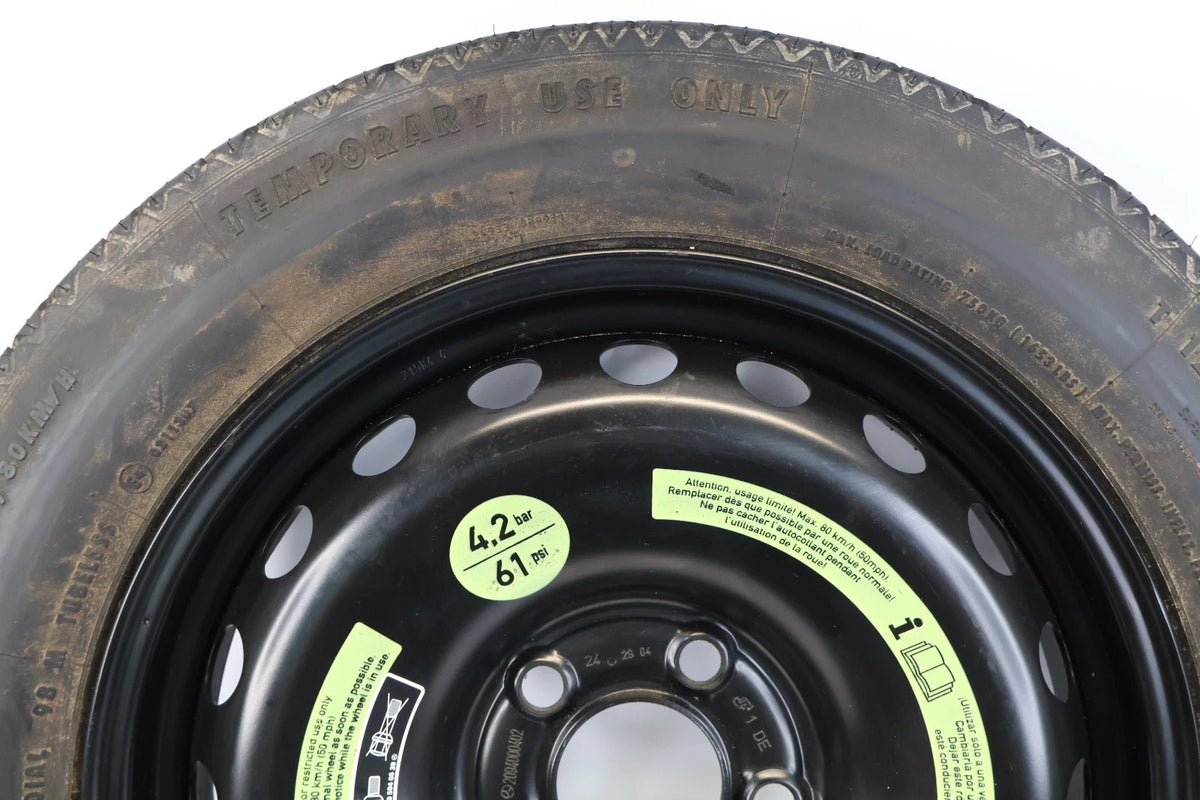 01-05 MERCEDES-BENZ C240 SPARE TIRE RIM WHEEL COMPACT DONUT 125/90/R16 98M OEM
