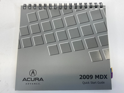 2009 Acura MDX Owners Manual Warranty Information Maintenance Guide Set w/ Case