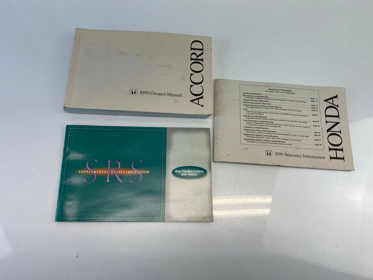 1999 99 HONDA ACCORD SEDAN OWNERS MANUAL INFORMATION HANDBOOK GUIDE BOOK SET OEM