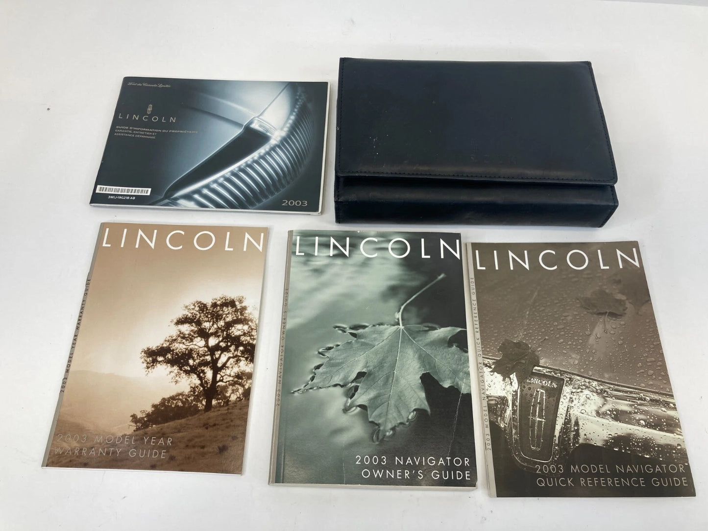 2003 LINCOLN NAVIGATOR QUICK REFERENCE MANUAL WARRANTY GUIDE SET W/ CASE OEM