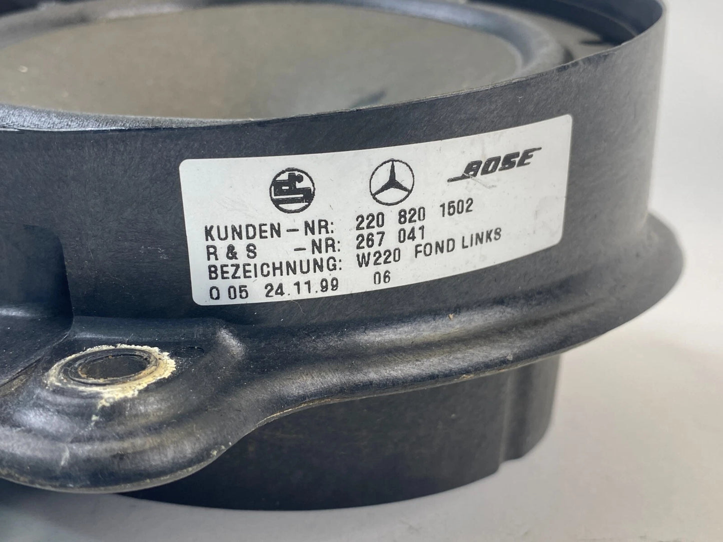 2000-2006 MERCEDES-BENZ S500 REAR LEFT DOOR AUDIO SISTEM SPEAKER 2208201502 OEM