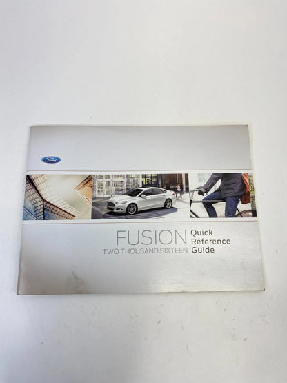 2016 FORD FUSION SEDAN OWNER'S MANUAL MAINTENACE WARRANTY GUIDE BOOK W /CASE OEM