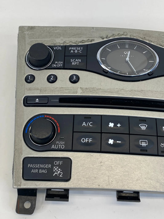 2007 2008 INFINITI G35 SEDAN RADIO AC CLIMATE CONTROL PANEL BEZEL 25391JK60B OEM