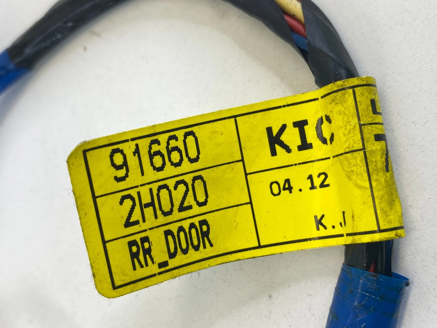 07-10 HYUNDAI ELANTRA SEDAN REAR RIGHT SIDE DOOR WIRE WIRING HARNESS 91660-2H020