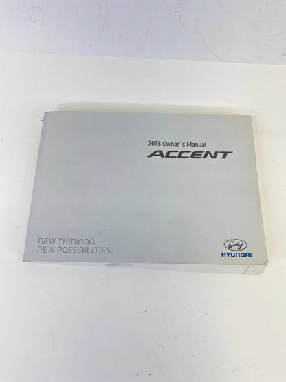 2013 HYUNDAI ACCENT OWNERS USER MANUAL WARRANTY INFORMATION HANDBOOK SET OEM