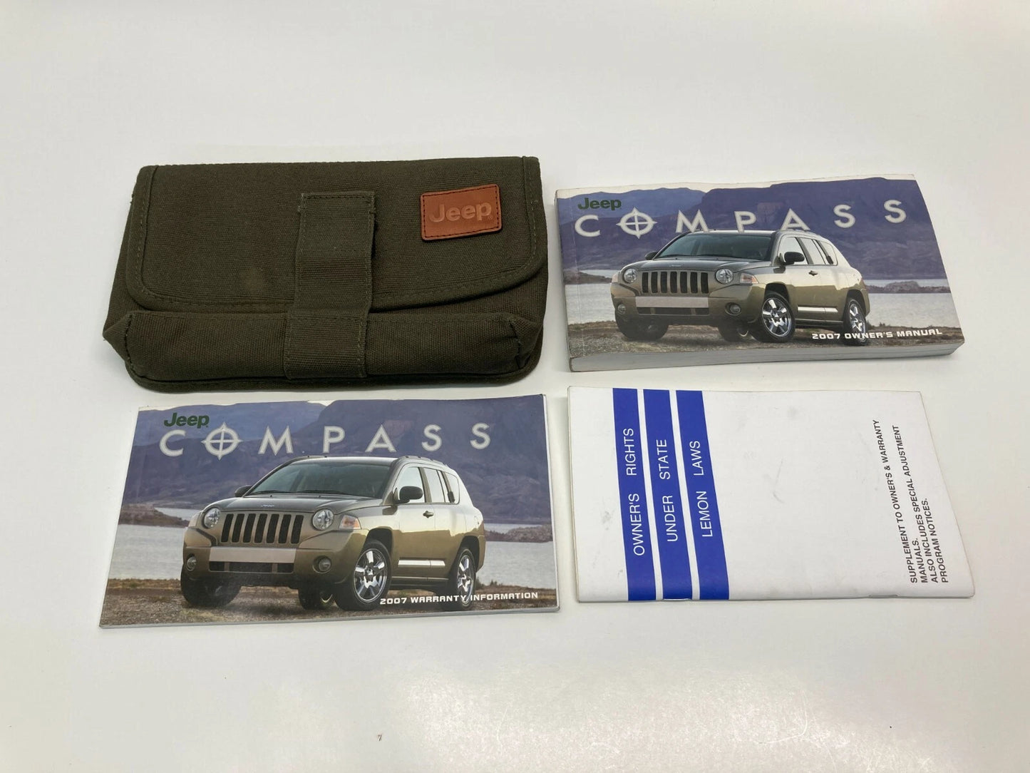 2007 07 JEEP COMPASS OWNER'S MANUAL & WARRANTY INFORMATION SET W/ CASE OEM