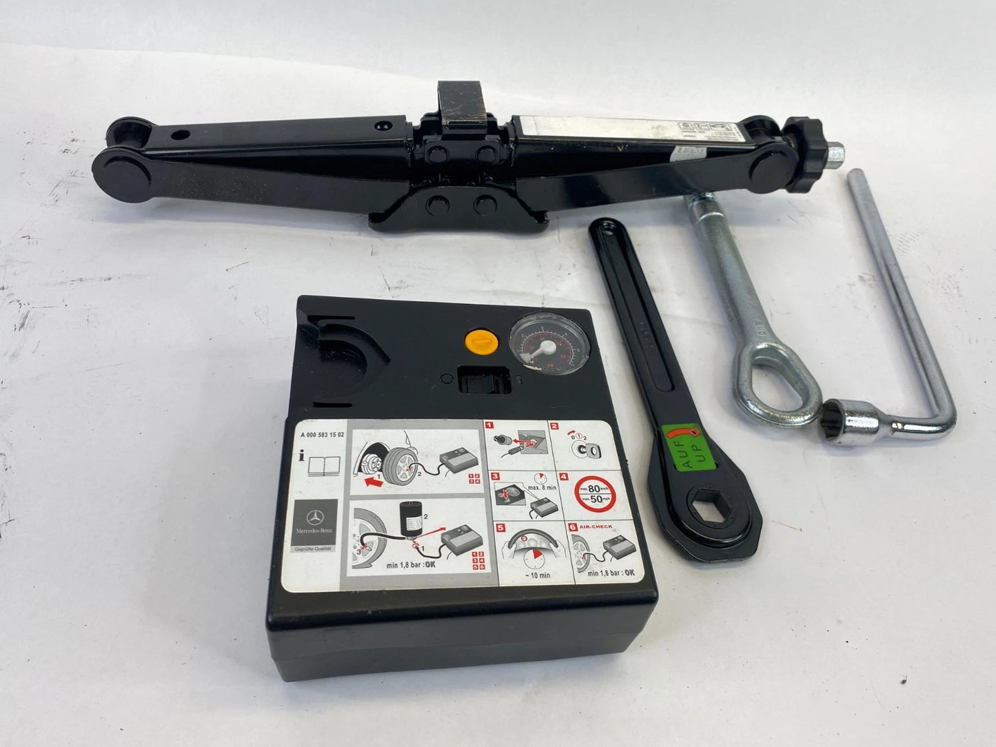 2010-2015 MERCEDES-BENZ GLK350 EMERGENCY SPARE TIRE JACK TOOK KIT SET OEM
