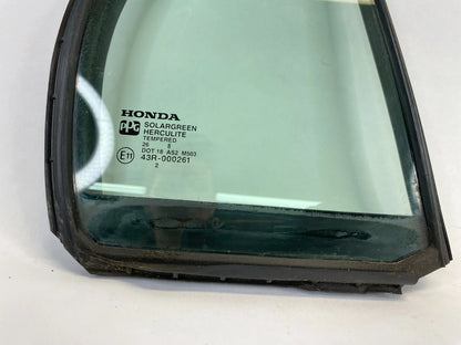 06-11 HONDA CIVIC SDN REAR RIGHT DOOR WINDOW VENT GLASS W WEATHERSTRIP 73441-SNE