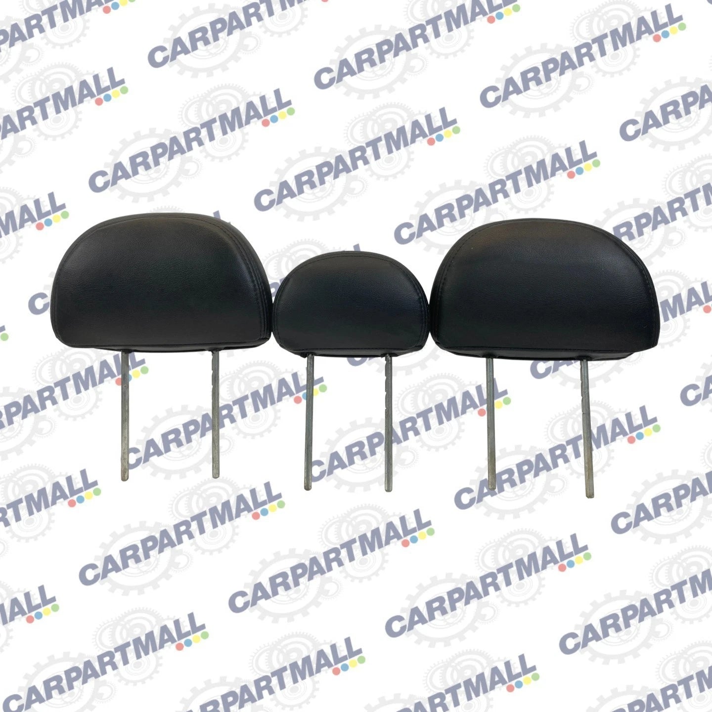 05 06 07 MERCURY MARINER REAR BACK HEADREST HEAD REST LEATHER BLACK SET OF 3 OEM