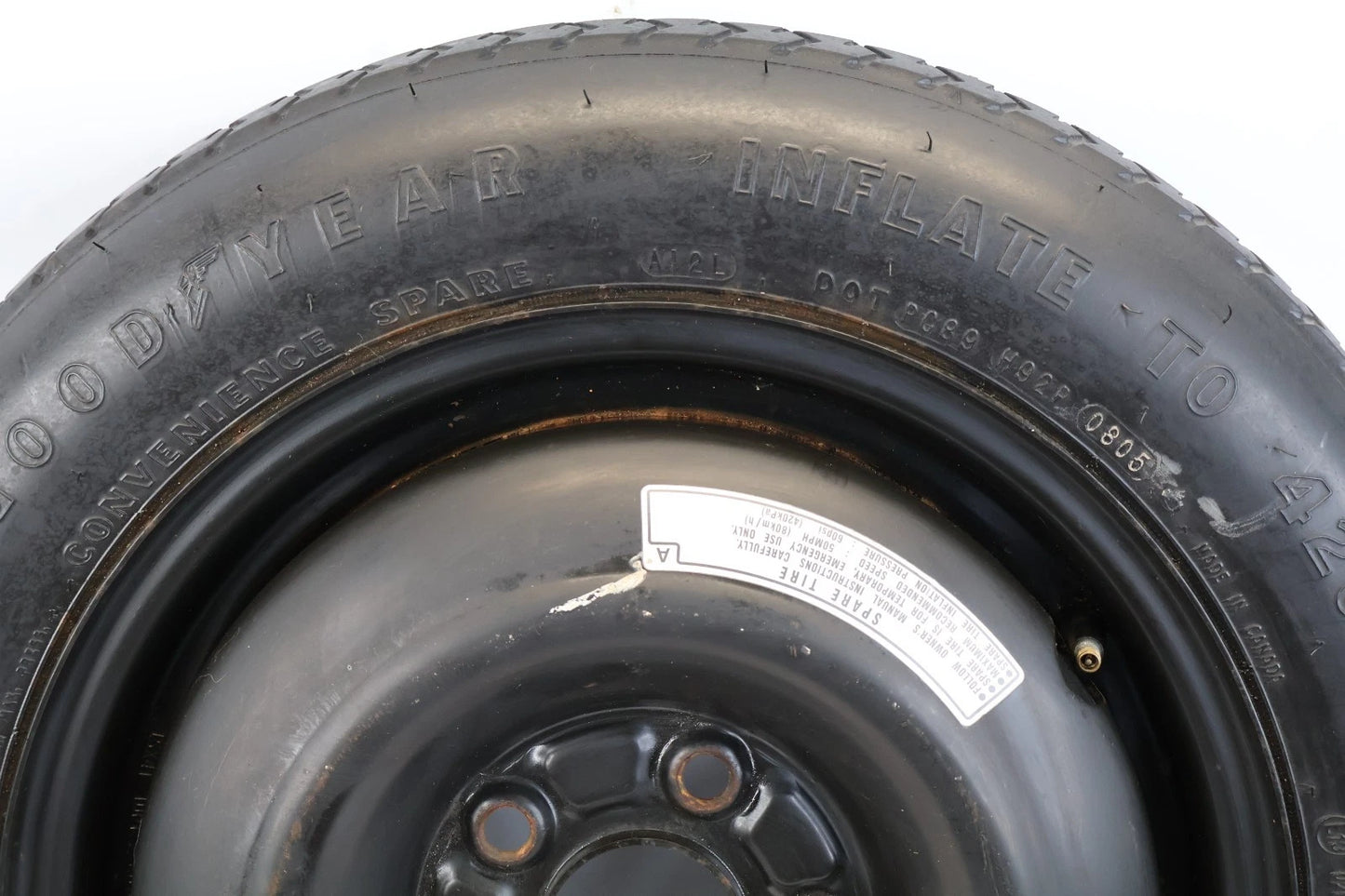 2003-2007 HONDA ACCORD COMPACT SPARE TIRE DONUT RIM WHEEL T135/90D15 100M OEM