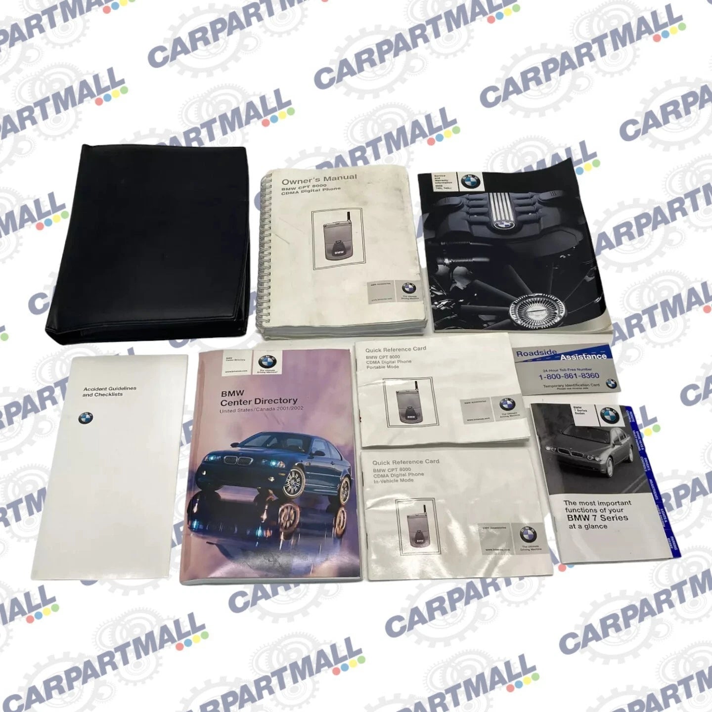 2002 02 BMW 745I OWNER'S MANUAL & QUICK REFERENCE CARD W/ CASE SET OEM