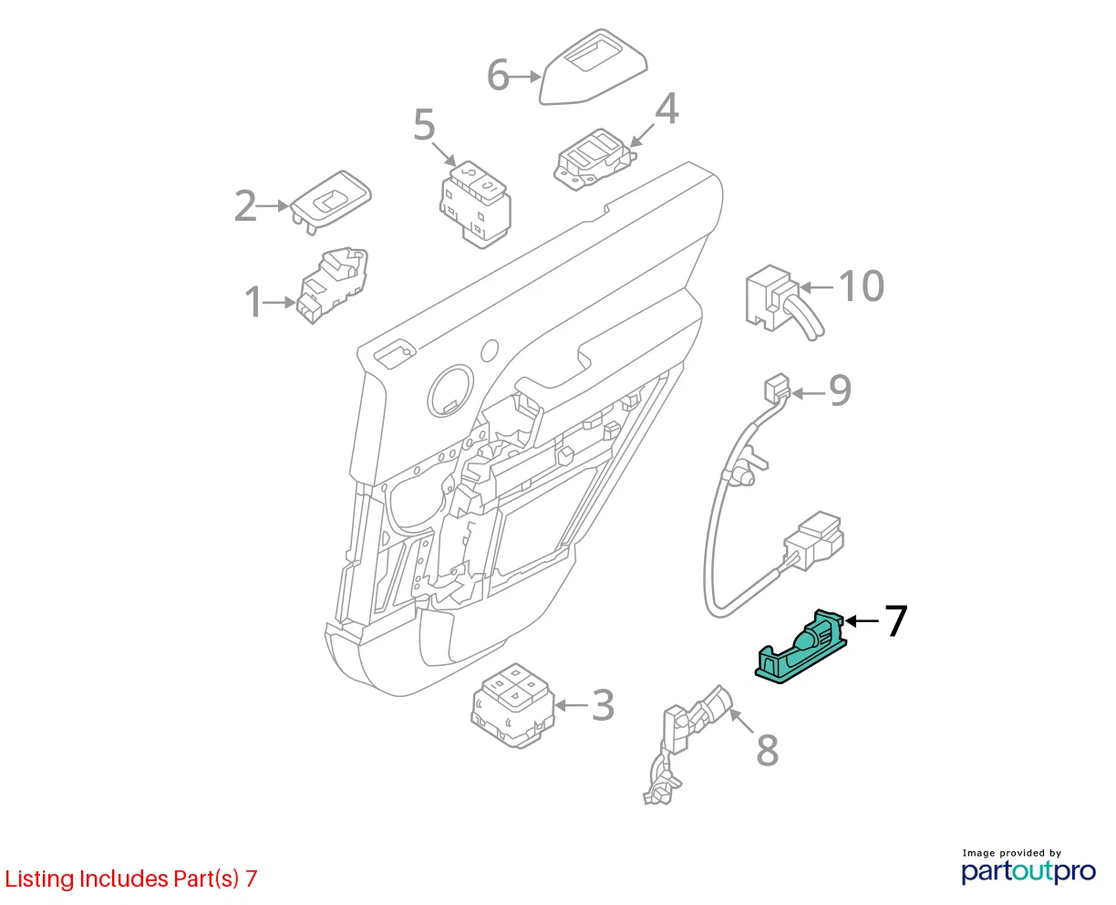 2010-2019 LAND RANGE ROVER SPORT INNER DOOR PANEL COURTESY LIGHT LAMP XDC000071
