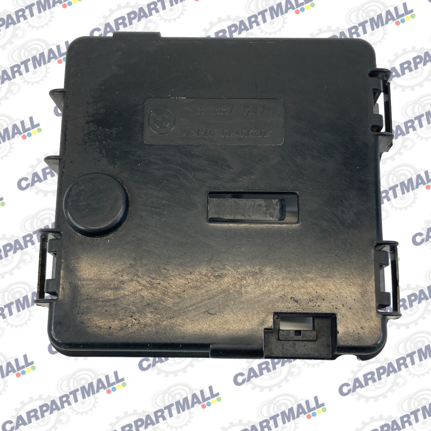 04-10 BMW X3 Rear Trunk Battery Cable Junction Fuse Box Cover Trim Cap 8-387-547