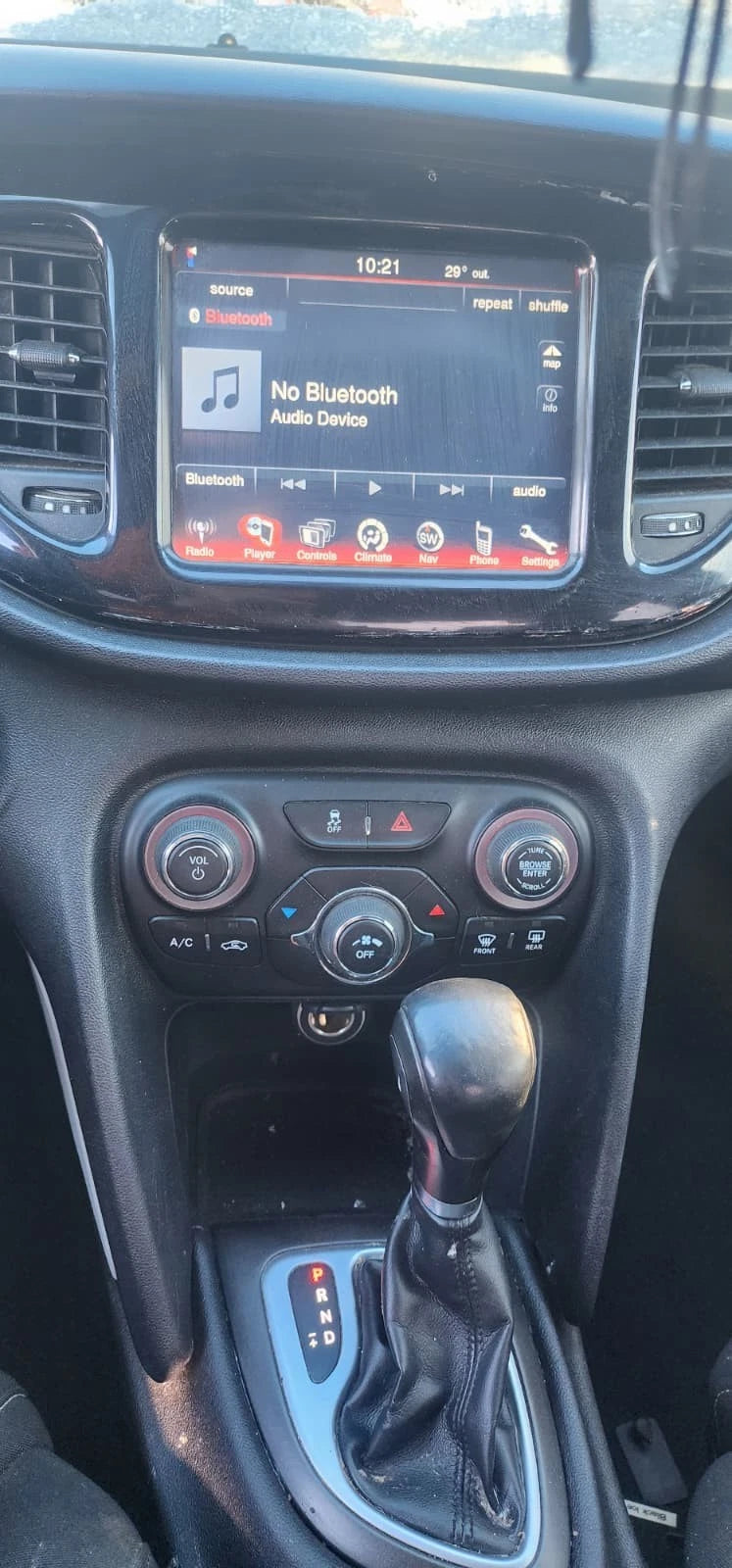 2013-2016 DODGE DART SPEEDOMETER INSTRUMENT CLUSTER BEZEL W/ DISPLAY SCREEN OEM