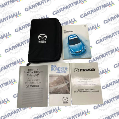 2003 03 Mazda 6 Mazda6 Owners Manual User Guide Warranty Information w/ Case Set