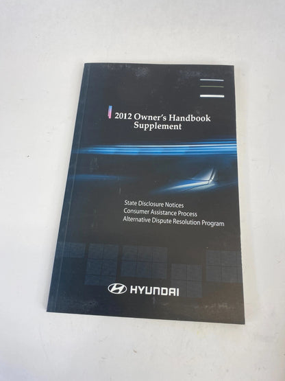 2012 HYUNDAI SONATA OWNERS MANUAL INFORMATION GUIDE BOOK W/CASE OEM