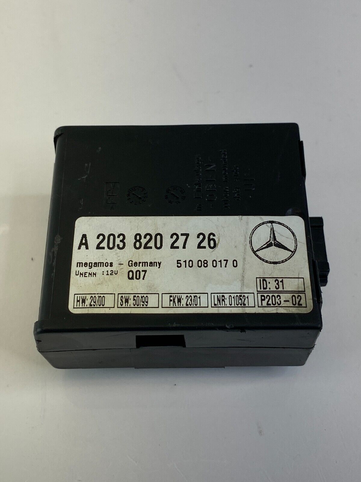 01-05 Mercedes C240 Anti Theft Security Locking Alarm Control Module A2038202726