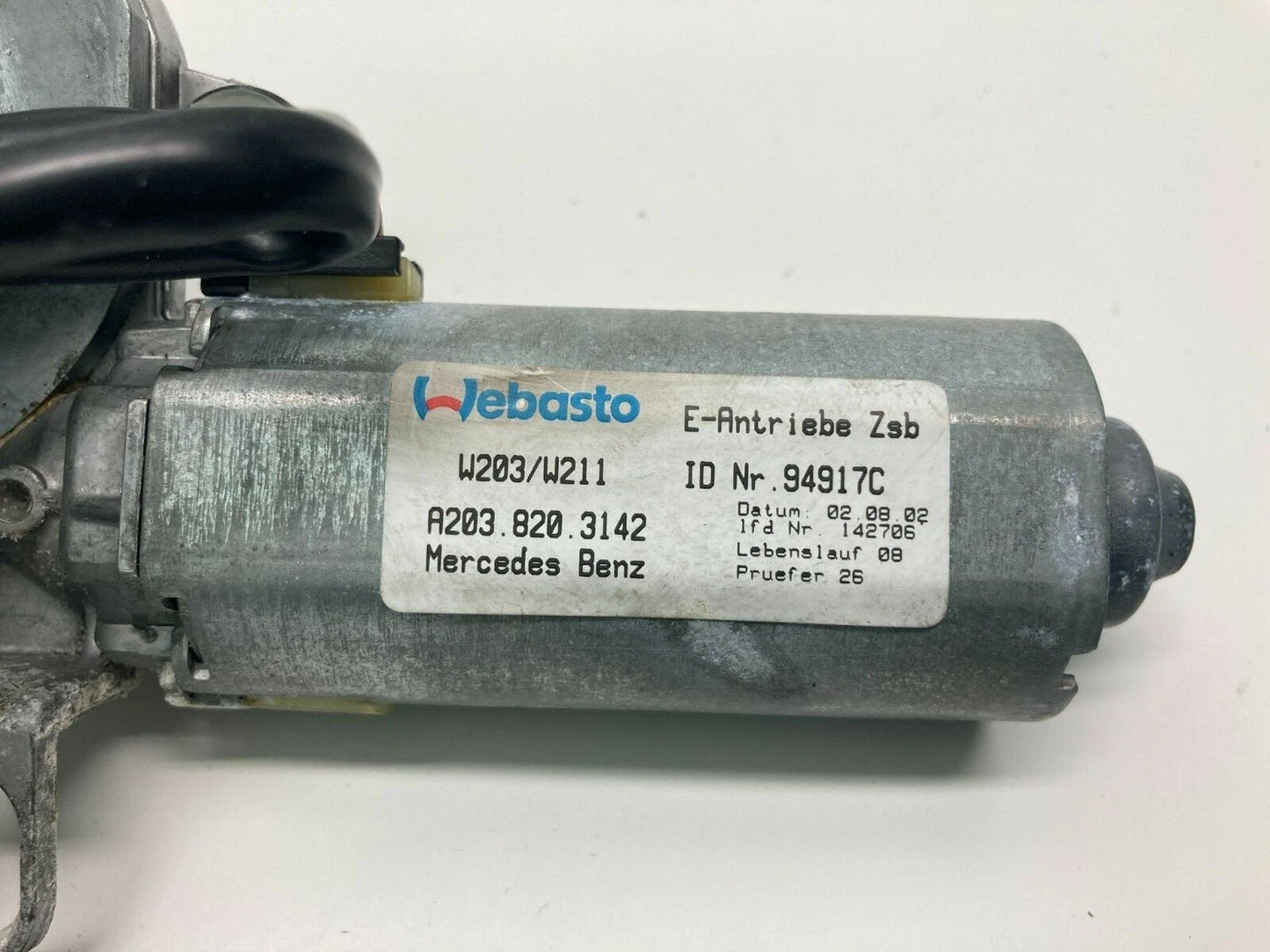 03-09 MERCEDEZ-BENZ CLK320 E320 SUNROOF SUN ROOF MOTOR A203-820-31-42 OEM