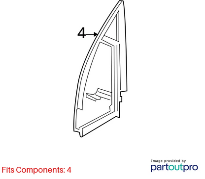 03-07 NISSAN MURANO FRONT RIGHT PASSENGER INNER DOOR MIRROR COVER 80292-CA000